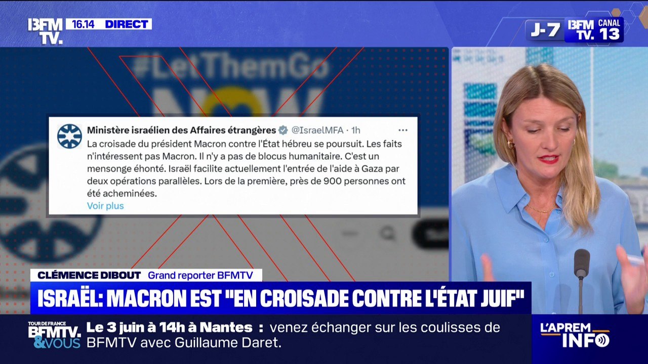 Guerre à Gaza: Israël accuse Emmanuel Macron d'être en "croisade contre l'État juif" en réponse aux propos du président français