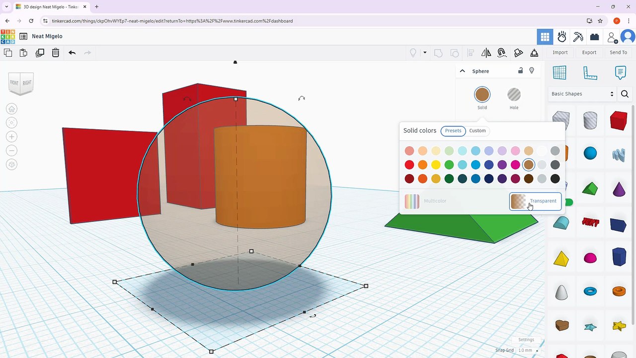 Tinkercad 10 Changing Shape Color