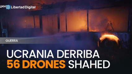 Ucrania derriba 56 drones Shahed en una nueva ofensiva rusa