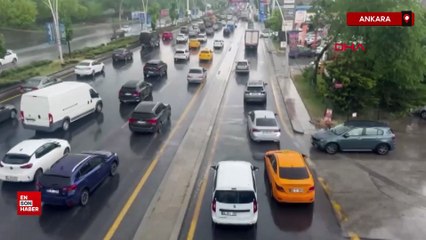 Ankara'da öğle saatlerinde sağanak etkili oldu