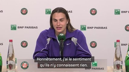 Roland-Garros - Sabalenka : "Les entraîneurs biélorusses me disaient que j'étais trop stupide pour arriver au plus haut niveau"