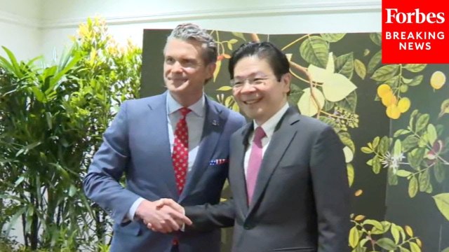 Defense Secretary Pete Hegseth Meets With Singapore Prime Minister Lawrence Wong In Singapore
