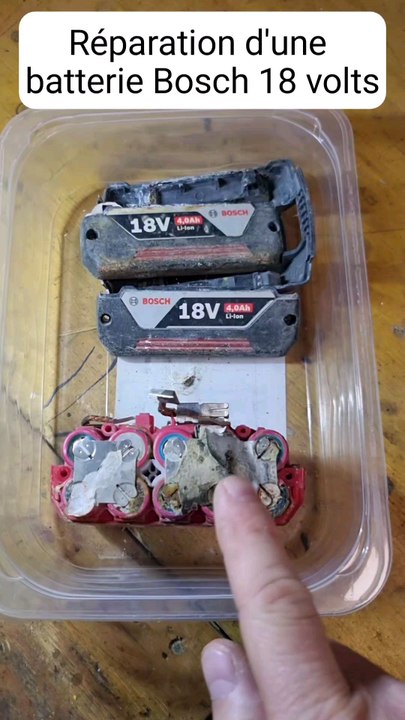 réparation d'une batterie Bosch 18 volts