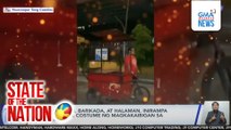 Cart ng pares, barikada, at halaman, inirampa a la national costume ng magkakaibigan sa road show | SONA