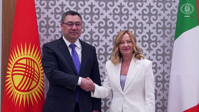 Astana (Kazakhstan) - Incontro del Presidente Meloni con il Presidente della Repubblica del Kyrgyzstan (30.05.25)