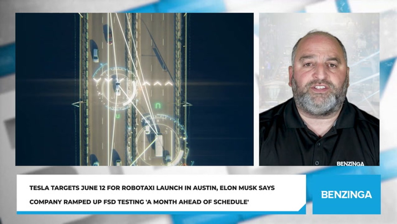 Tesla Targets June 12 For Robotaxi Launch In Austin, Elon Musk Says Company Ramped Up FSD Testing 'A Month Ahead Of Schedule'