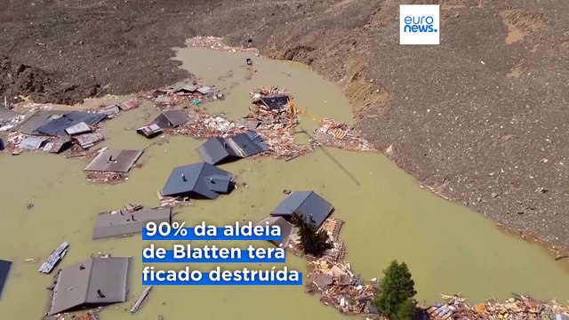 Aldeias suíças em alerta máximo após colapso de glaciar e deslizamento de terras