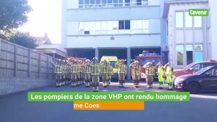 Les pompiers de la zone VHP ont rendu hommage à Maxime Coessens, décédé à Lantin