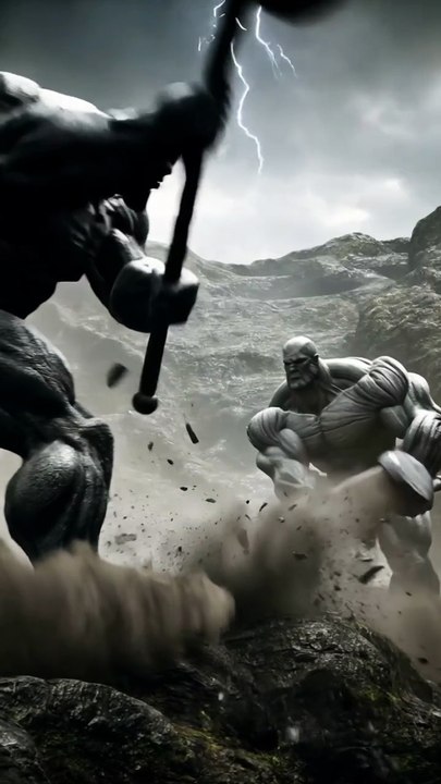 Colossal Giants Clash! Epic Fantasy Battle in the Mountains ⚡️