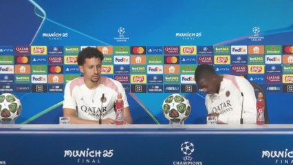 Conference de presse Marquinhos y Ousmane Dembele.
