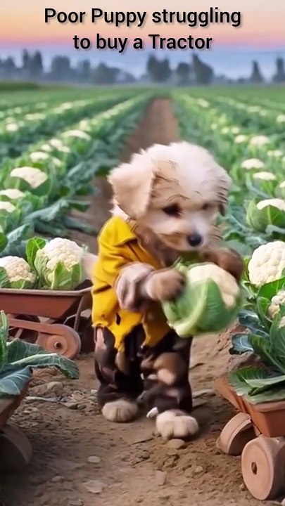 A poor Puppy struggling to buy a Tractor