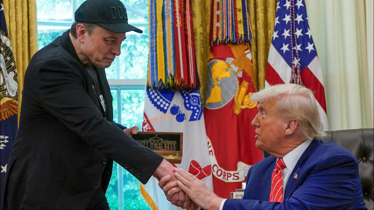 Trump no escatima elogios en la despedida de Elon Musk de la Casa Blanca