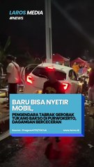 Mobil Tabrak Gerobak Bakso di Purwokerto, Diduga Baru Bisa Nyetir Mobil