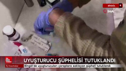 Bingöl'de uyuşturucuları çoraplara saklayan şüpheli tutuklandı