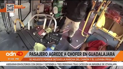 Pasajero golpea a chofer de transporte público con un termo metálico en Guadalajara