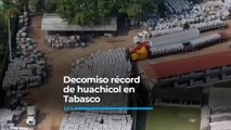 Decomiso récord de huachicol en Tabasco