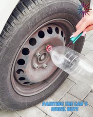 Make your car look brand new by painting the wheel nuts👌🚗