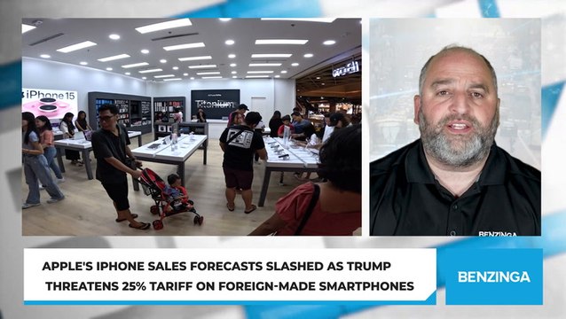 Apple's iPhone Sales Forecasts Slashed As Trump Threatens 25% Tariff On Foreign-Made Smartphones