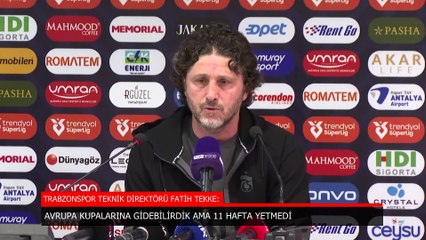 Fatih Tekke: Çok büyük iş başardık