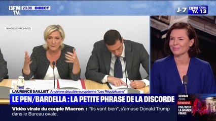 Tensions Bardella/Le Pen: "Même s'ils se chamaillent, ils restent très forts", indique Laurence Sailliet (Les Républicains)