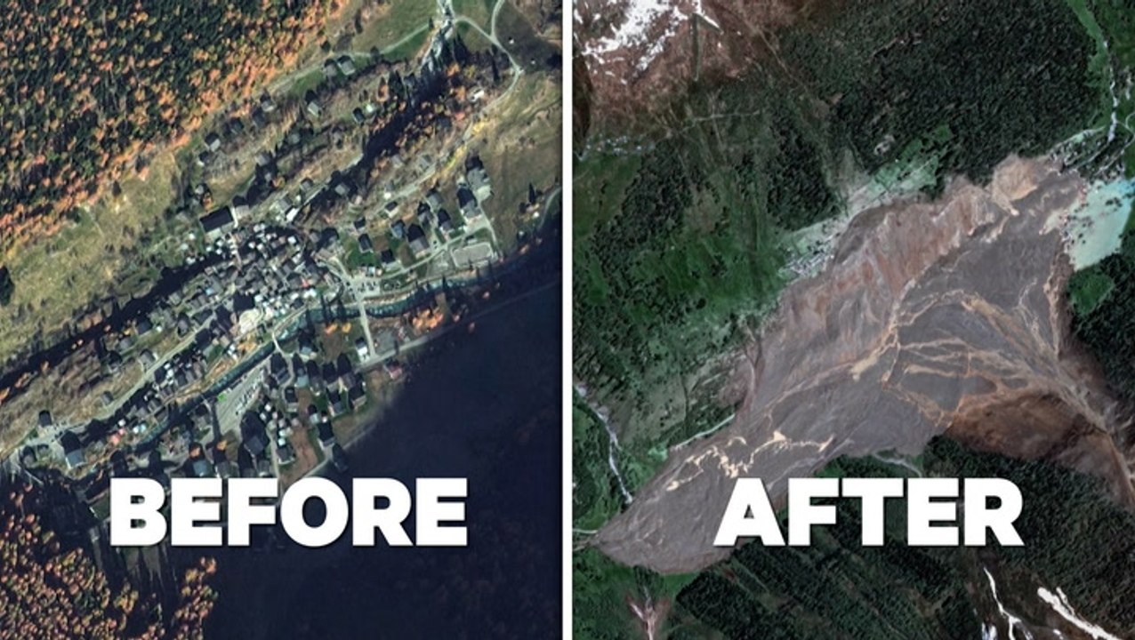 Glacier collapse wipes out Swiss village in the Alps