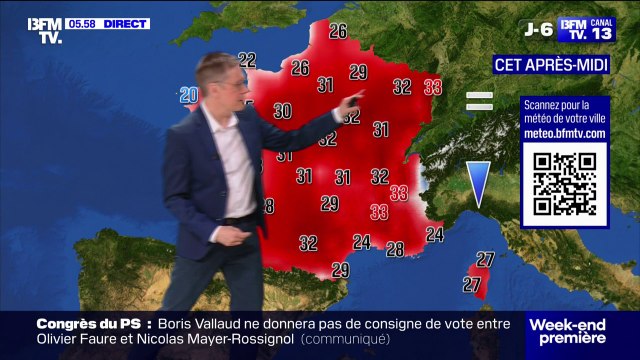Météo: des orages parfois forts sur une partie du pays et des températures atteignant les 34 degrés
