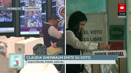 Luisa María Alcalde ejerce su voto en las elecciones judiciales