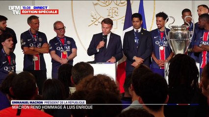 Sacre du PSG: "Vous aviez faim, vous aviez envie et vous l'avez fait", indique Emmanuel Macron