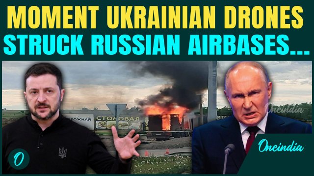 Moment of Ukrainian Attack On Russian Airbases Caught on Camera | 40+ Aircraft Destroyed