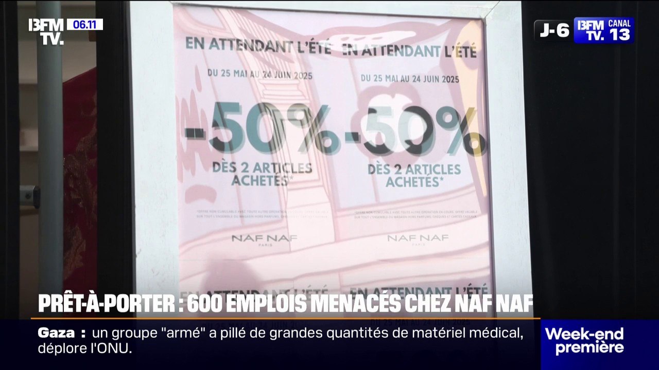 600 emplois menacés: l'enseigne Naf Naf est officiellement placée en redressement judiciaire