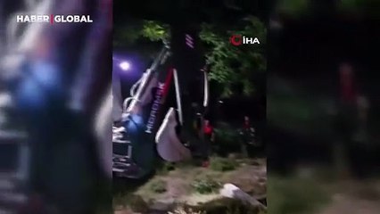 Adıyaman’da havuza düşen inek kurtarıldı