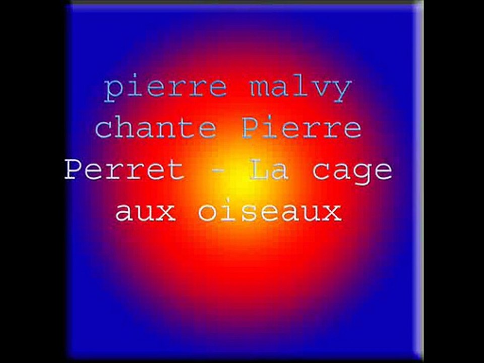 pierre malvy chante Pierre Perret - La cage aux oiseaux