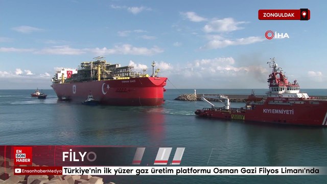 Türkiye'nin ilk yüzer gaz üretim platformu Osman Gazi Filyos Limanı'nda