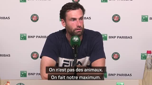 Roland-Garros - Halys : Il faut respecter les joueurs, on n’est pas des animaux