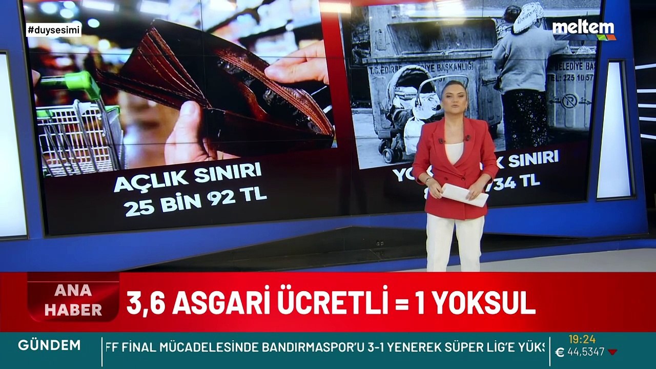 3,6 Asgari Ücretli = 1 Yoksul  TÜRK-İŞ: Açlık sınırı 25.092 TL, yoksulluk sınırı 81.734 TL