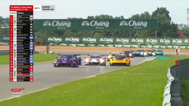 GT World Challenge Asia 2025 Chang Race 1 Epic Battle Fisichella Buus Pilet
