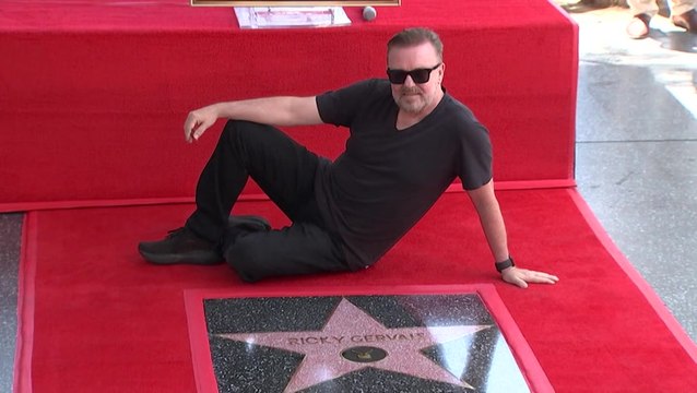 Watch: Ricky Gervais rails against cancel culture as he’s honoured with a star on Hollywood Walk of Fame