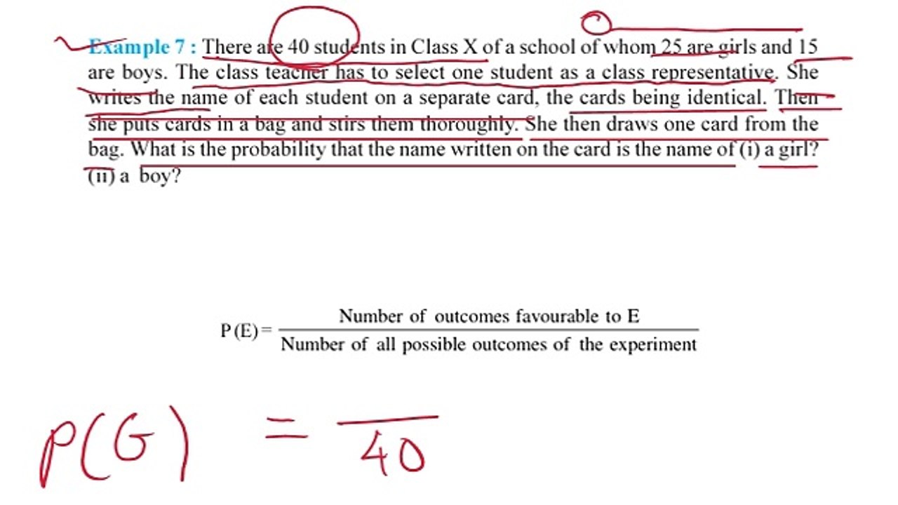 Class 10 Maths  Probability Example 7
