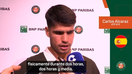 Alcaraz: "En el tercer set no sabía qué hacer, me tuve que calmar"