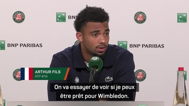 Roland-Garros - Fils : On va essayer de voir si je peux être prêt pour Wimbledon