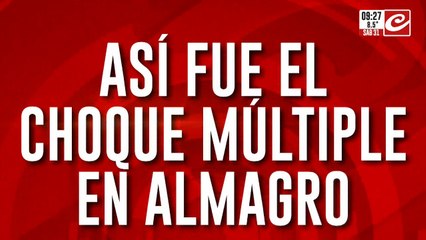 Destrozaron todo y escaparon: así fue el choque múltiple en Almagro