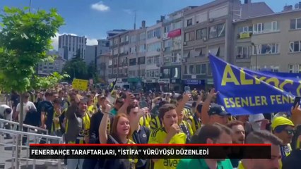 Fenerbahçe taraftarları, "istifa" yürüyüşü düzenledi