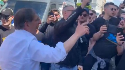 Psg-Inter, La Russa guida i cori nel centro di Monaco