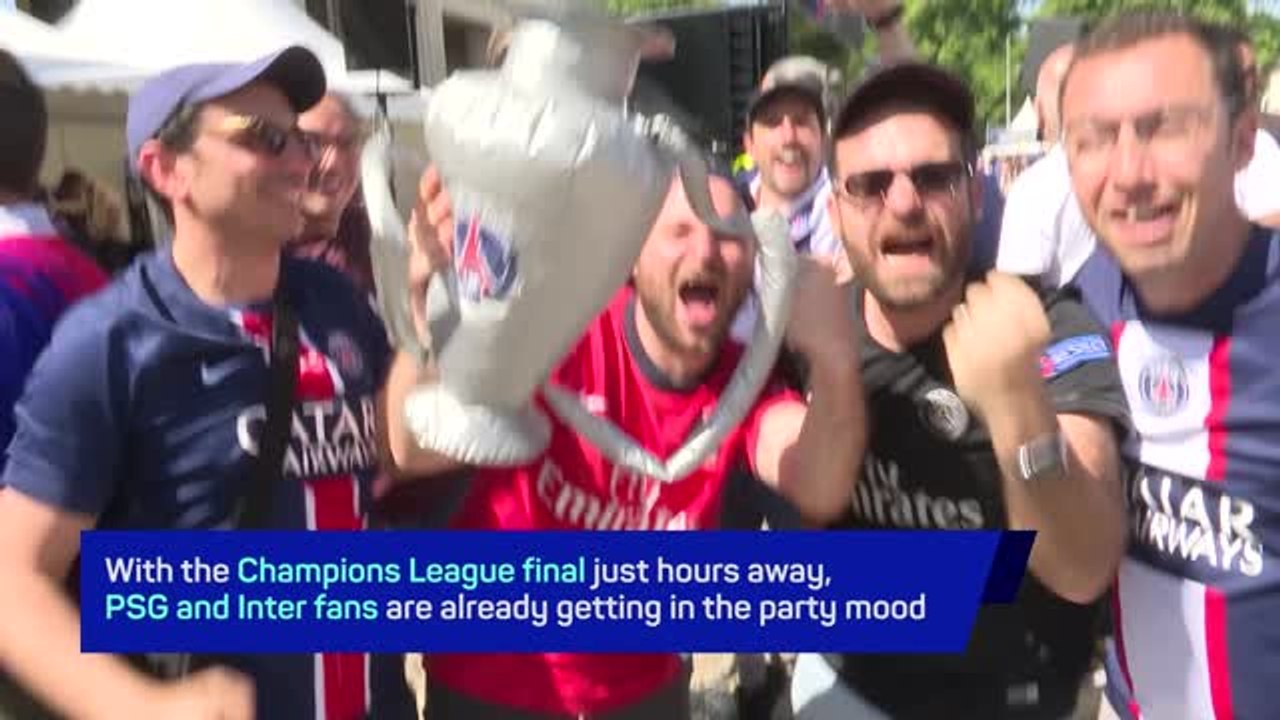 Inter and PSG fans get ready for the Champions League final