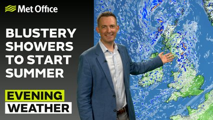 Met Office Evening Weather Forecast 31/05/2025 - Showers in the north and west
