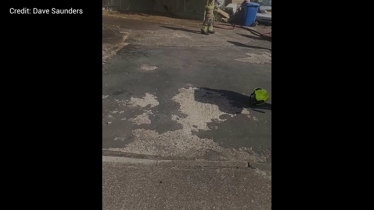 Firefighters tackle derelict house fire in Roberts Close, Milton Regis