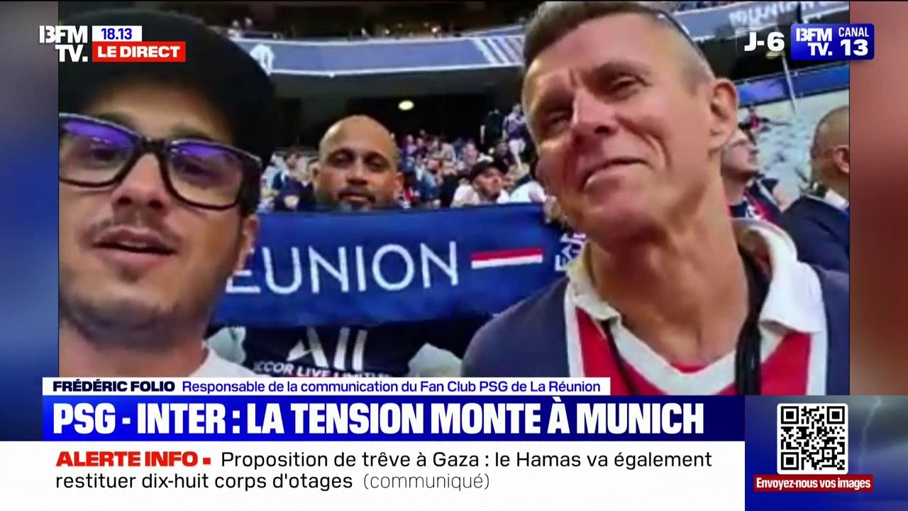 PSG-Inter: "On a fait plus de dix heures de voiture pour arriver à Munich", indique Frédéric Folio, responsable de la communication du Fan Club PSG de La Réunion