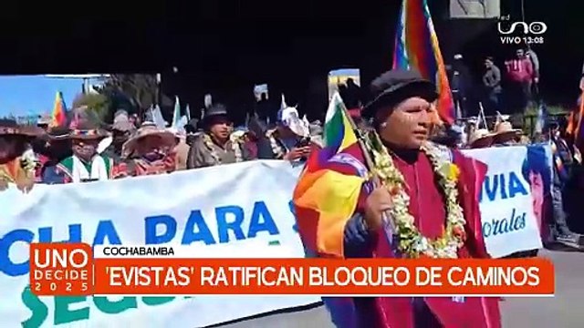 EVISTAS ANUNCIAN BLOQUEOS A ESCALA NACIONAL Y MARCHA EN LA PAZ