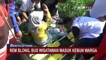 Kronologi Bus Wisatawan Masuk ke Kebun Warga di Salatiga Buntut Rem Blong