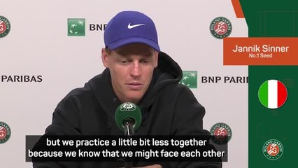 Sinner practising less with 'good friend' Draper since form surge